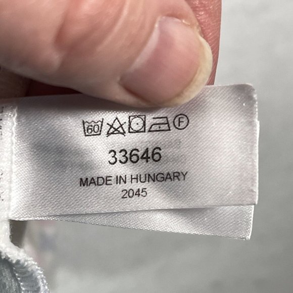 Calida Womens Nightgown Size M White Pink Blue Floral Long Sleeve Cotton 33646 - Picture 9 of 11